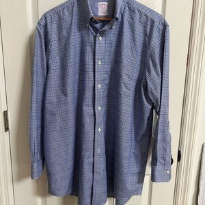 Brooks Brothers "Madison" Men's Blue Checkered Shirt